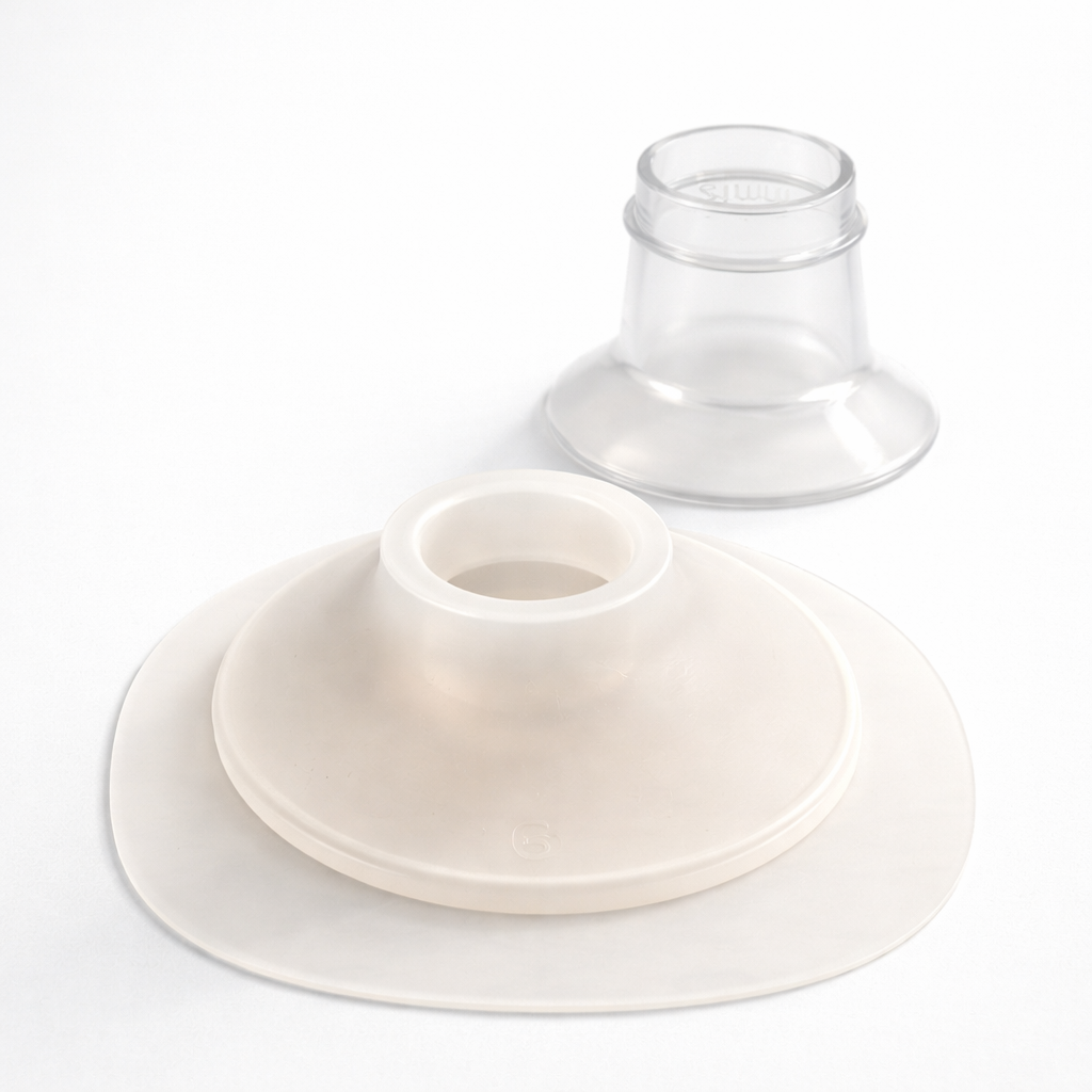 Silkmum SoftFit Breast Pump Flange Set – 16mm & 21mm | Comfortable, BPA-Free, Universal Fit