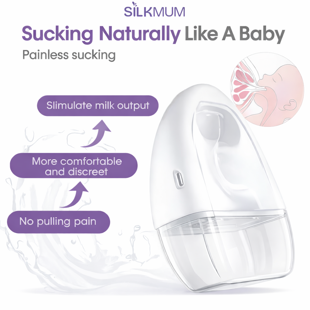 SilkMum S1 – Wearable Electric Breast Pump with Ultra-Quiet and Slim Body
