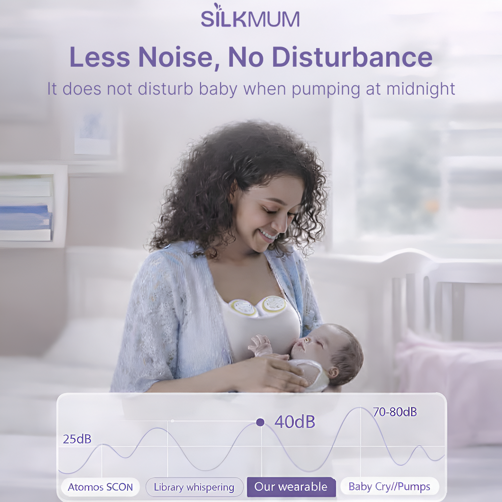 SilkMum S1 – Wearable Electric Breast Pump with Ultra-Quiet and Slim Body