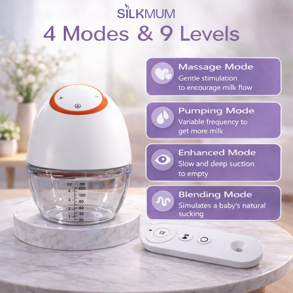 SilkMum S1 – Wearable Electric Breast Pump with Ultra-Quiet and Slim Body