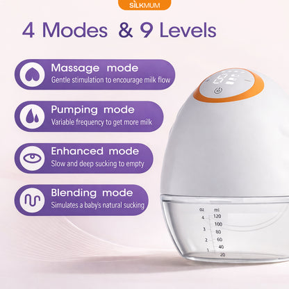 SilkMum S1 – Wearable Electric Breast Pump with Ultra-Quiet and Slim Body