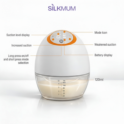 SilkMum S1 – Wearable Electric Breast Pump with Ultra-Quiet and Slim Body