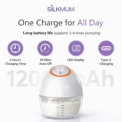 SilkMum S1 – Wearable Electric Breast Pump with Ultra-Quiet and Slim Body