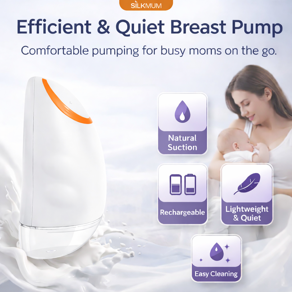 SilkMum S1 – Wearable Electric Breast Pump with Ultra-Quiet and Slim Body