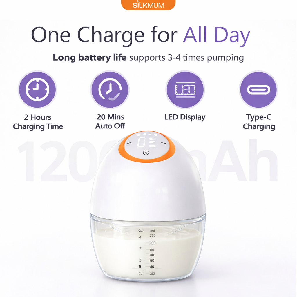 SilkMum S1 – Wearable Electric Breast Pump with Ultra-Quiet and Slim Body