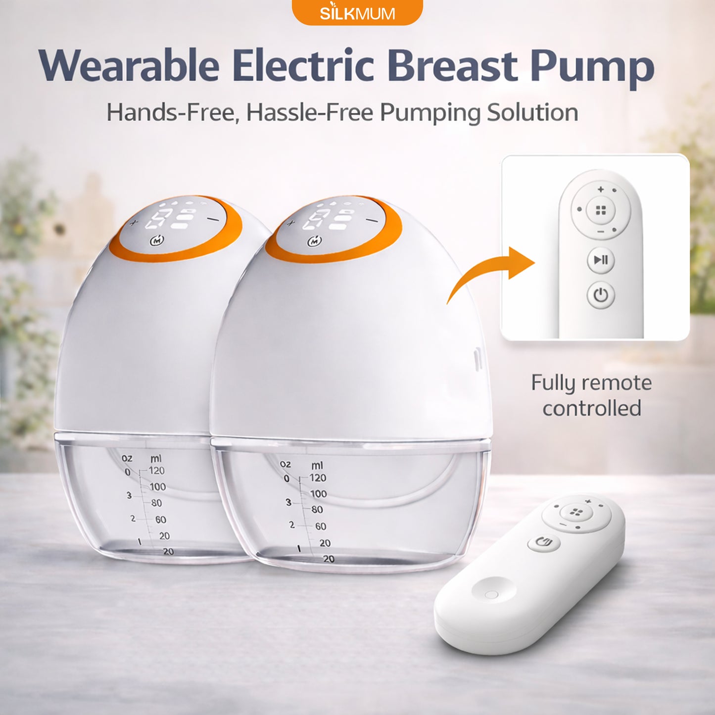SilkMum S1 – Wearable Electric Breast Pump with Ultra-Quiet and Slim Body